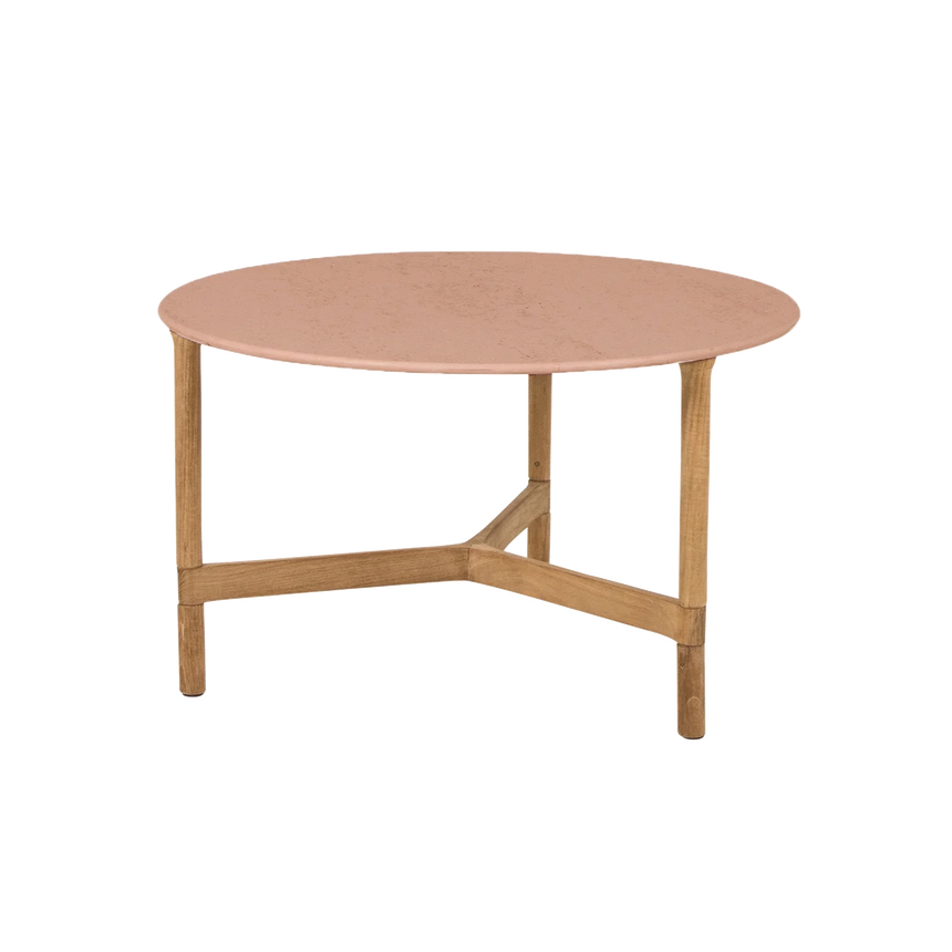 Twist kerámia kerti dohányzóasztal fa lábbal Ø70