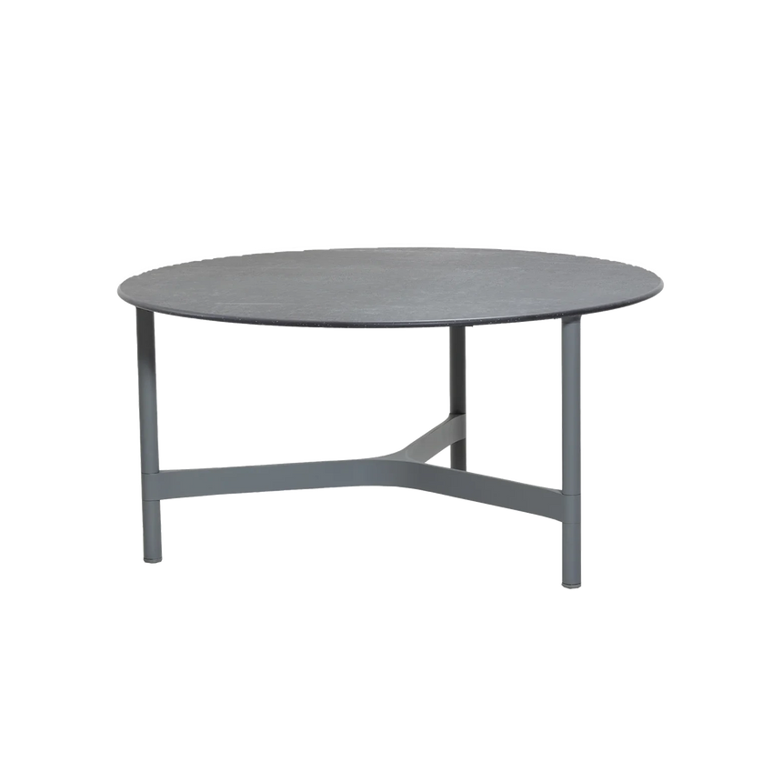 Twist kerámia kerti dohányzóasztal fém lábbal Ø90