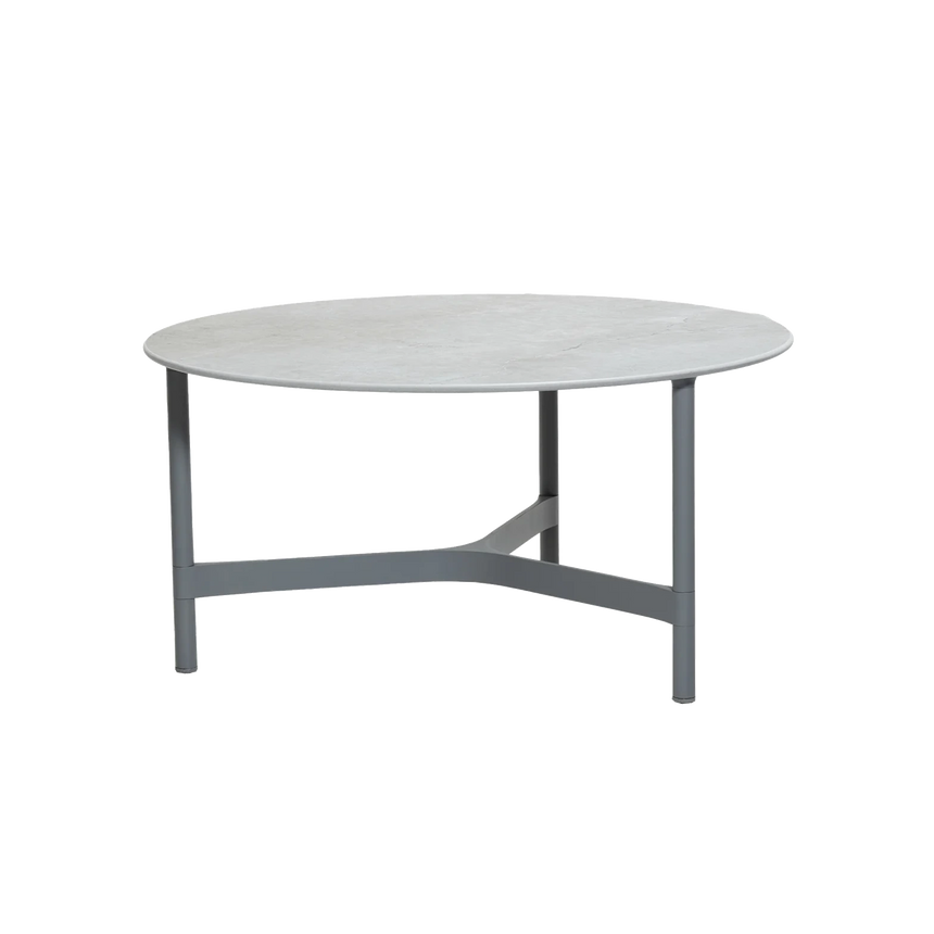 Twist kerámia kerti dohányzóasztal fém lábbal Ø90