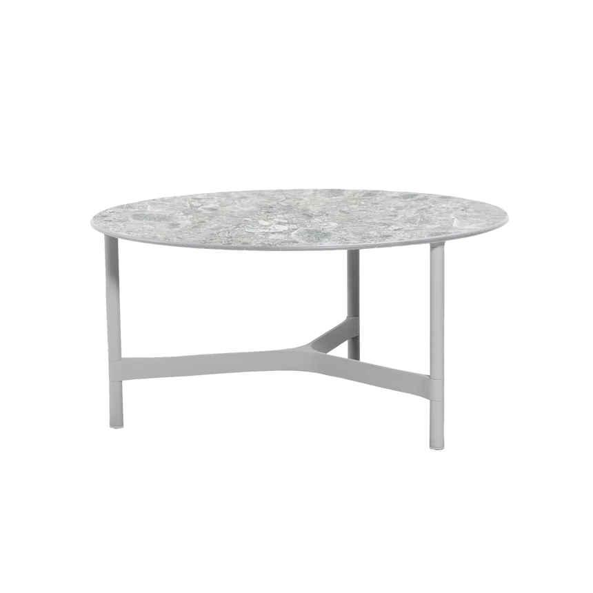 Twist kerámia kerti dohányzóasztal fém lábbal Ø90