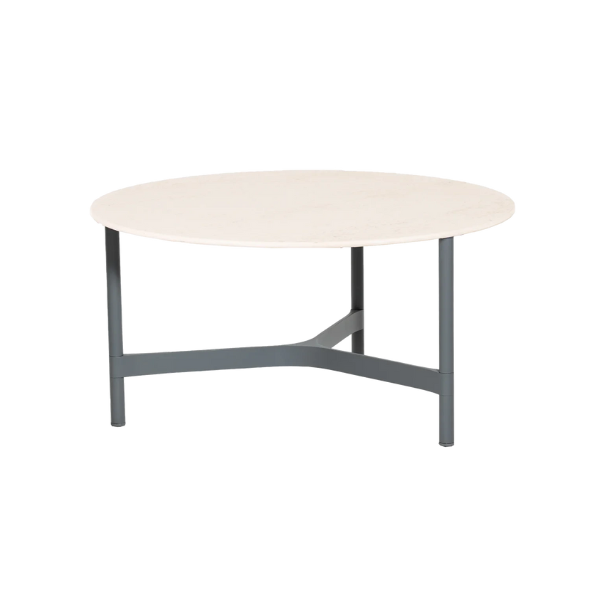 Twist kerámia kerti dohányzóasztal fém lábbal Ø90