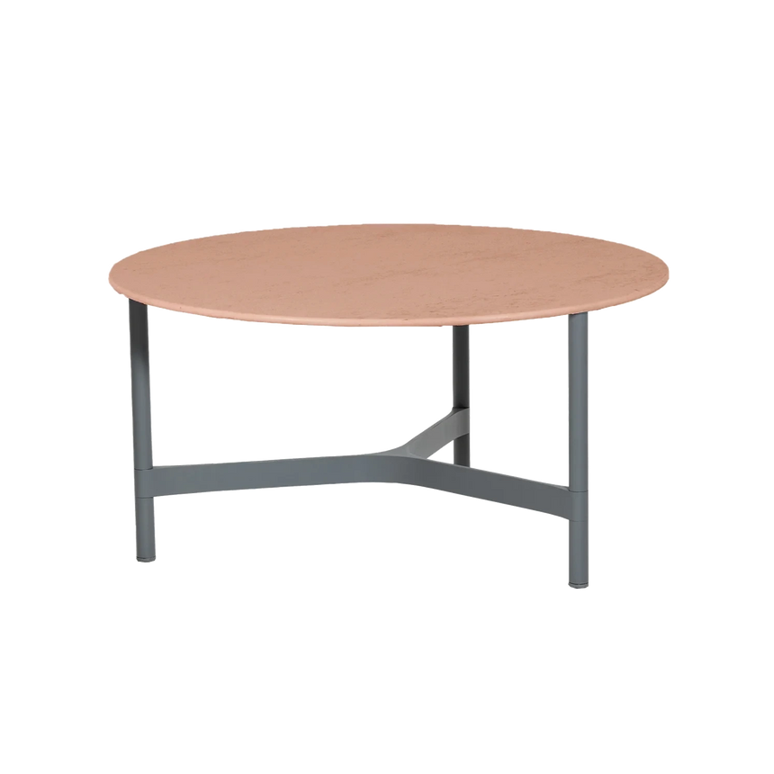 Twist kerámia kerti dohányzóasztal fém lábbal Ø90