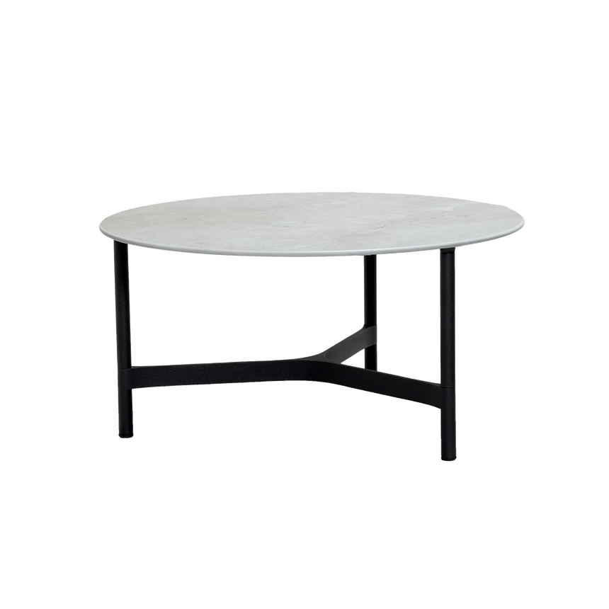 Twist kerámia kerti dohányzóasztal fém lábbal Ø90