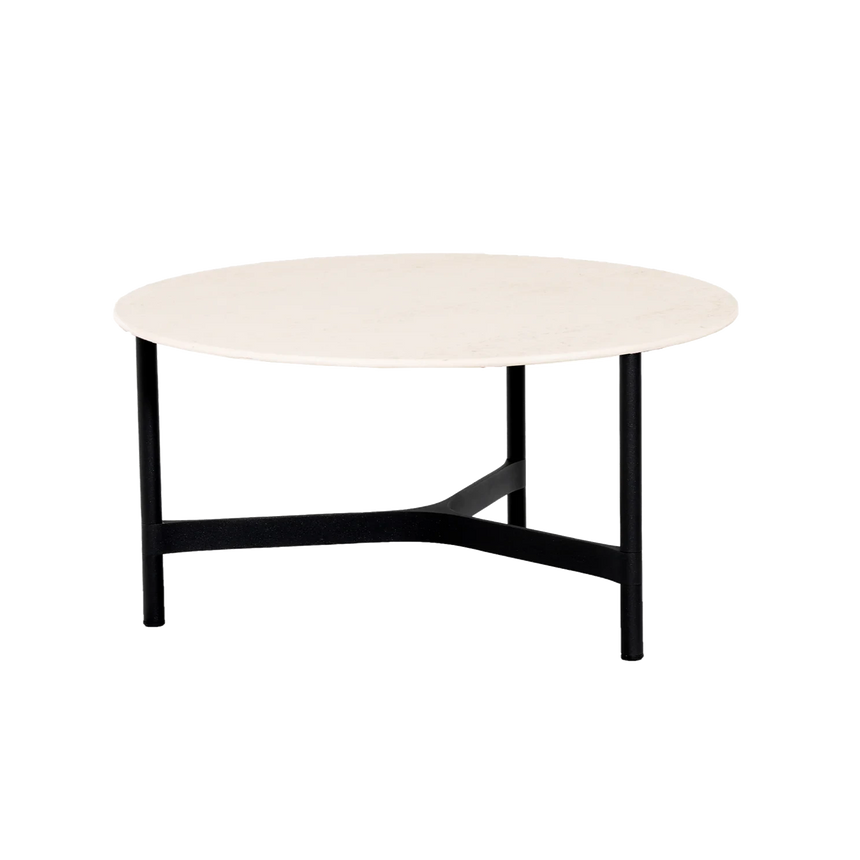 Twist kerámia kerti dohányzóasztal fém lábbal Ø90