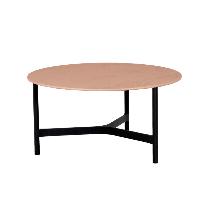 Twist kerámia kerti dohányzóasztal fém lábbal Ø90