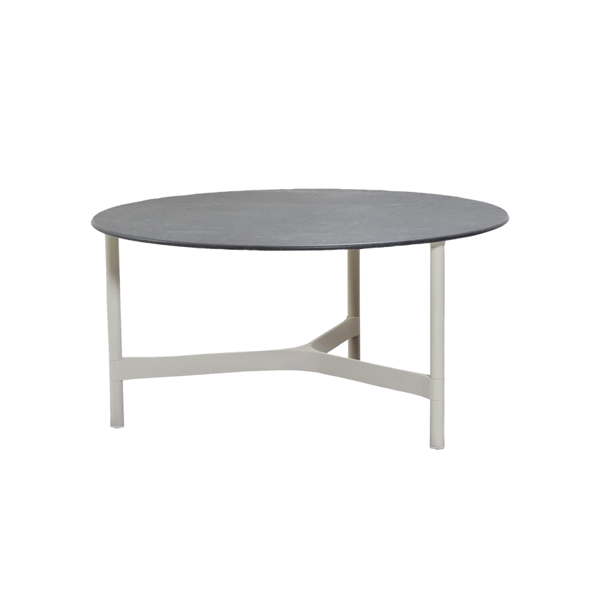 Twist kerámia kerti dohányzóasztal fém lábbal Ø90