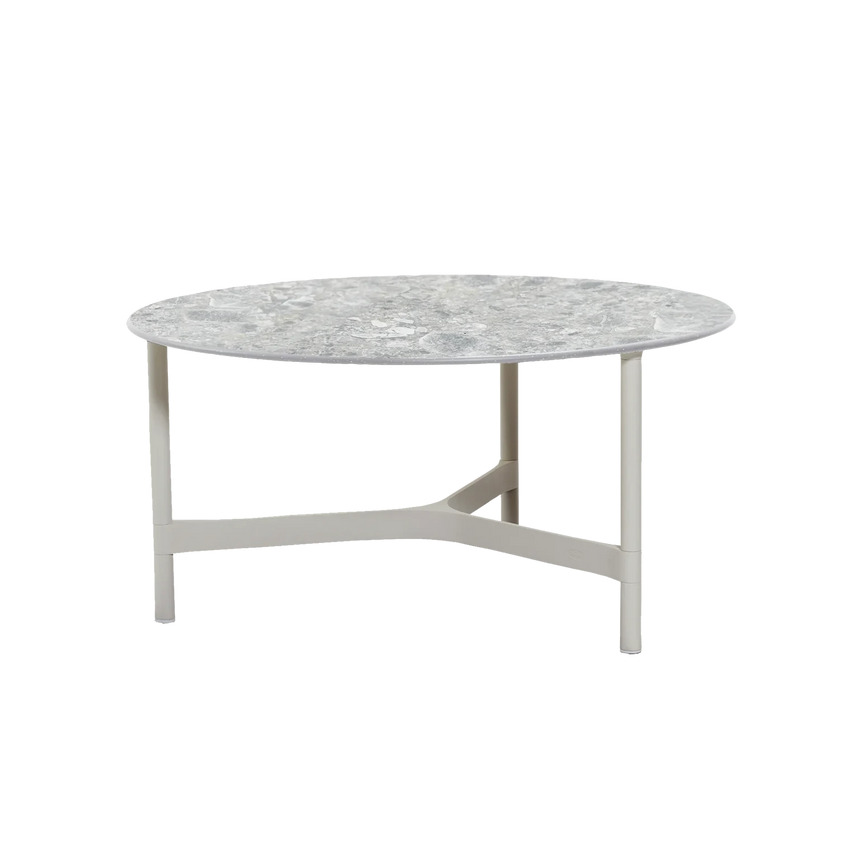 Twist kerámia kerti dohányzóasztal fém lábbal Ø90