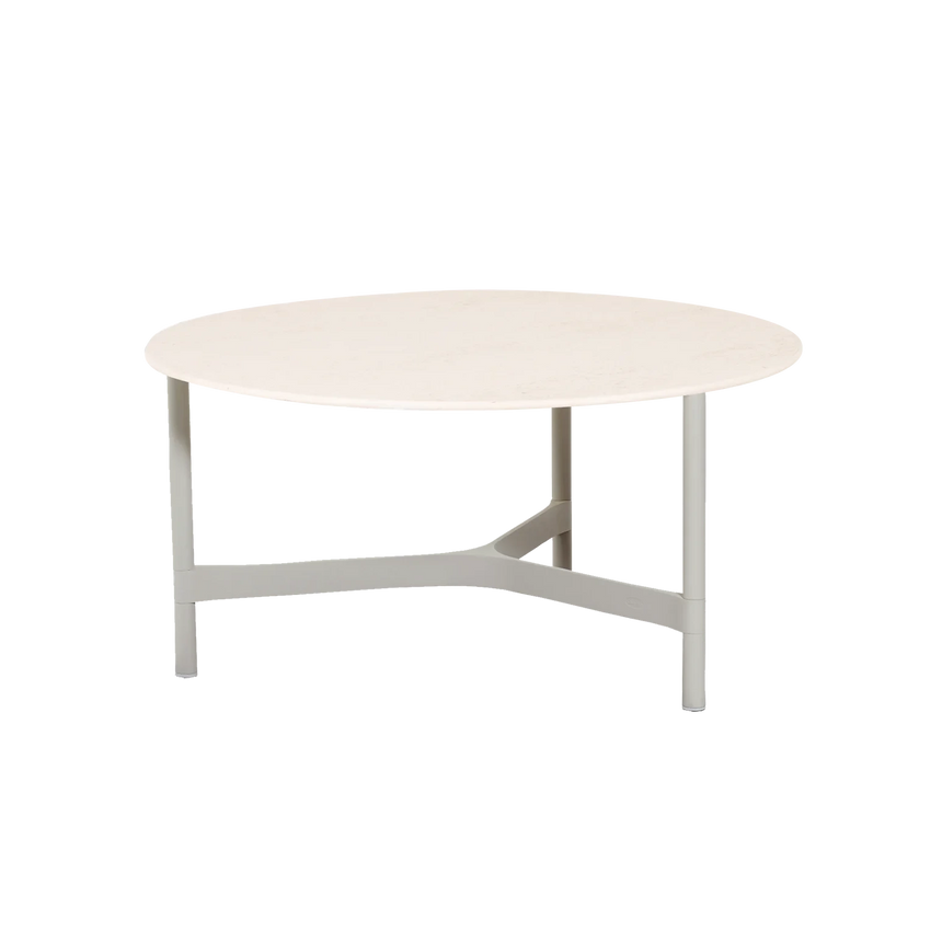 Twist kerámia kerti dohányzóasztal fém lábbal Ø90