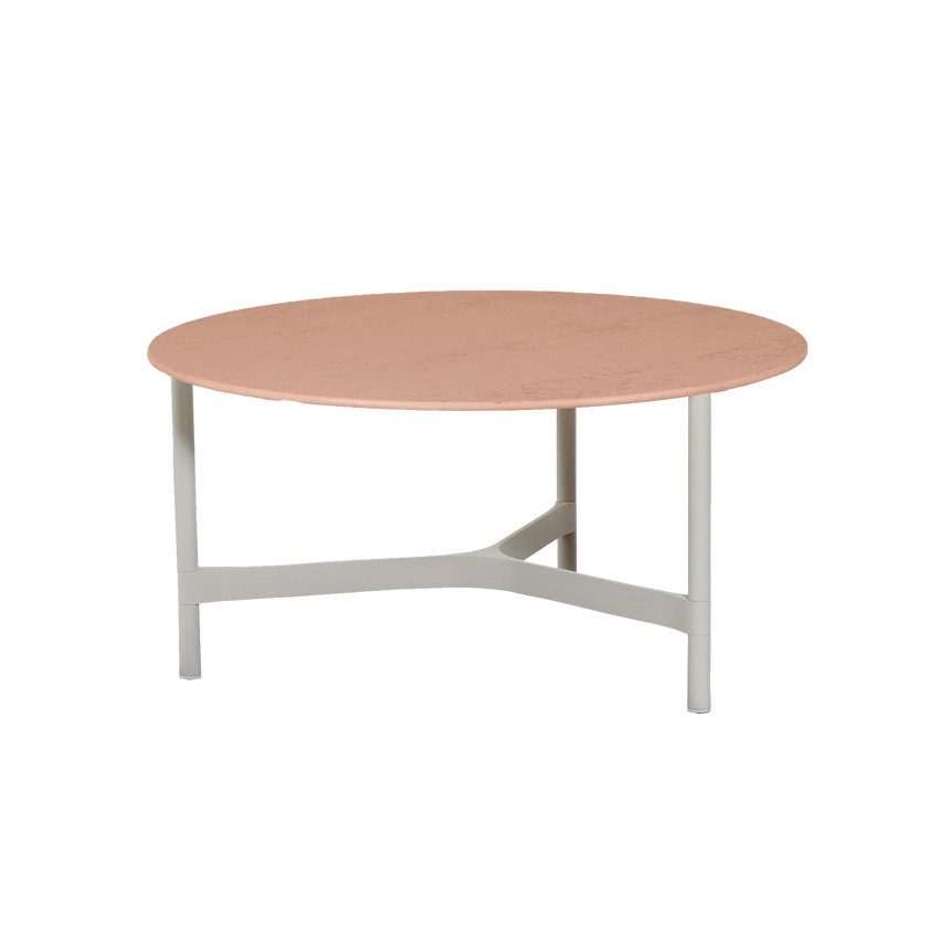 Twist kerámia kerti dohányzóasztal fém lábbal Ø90