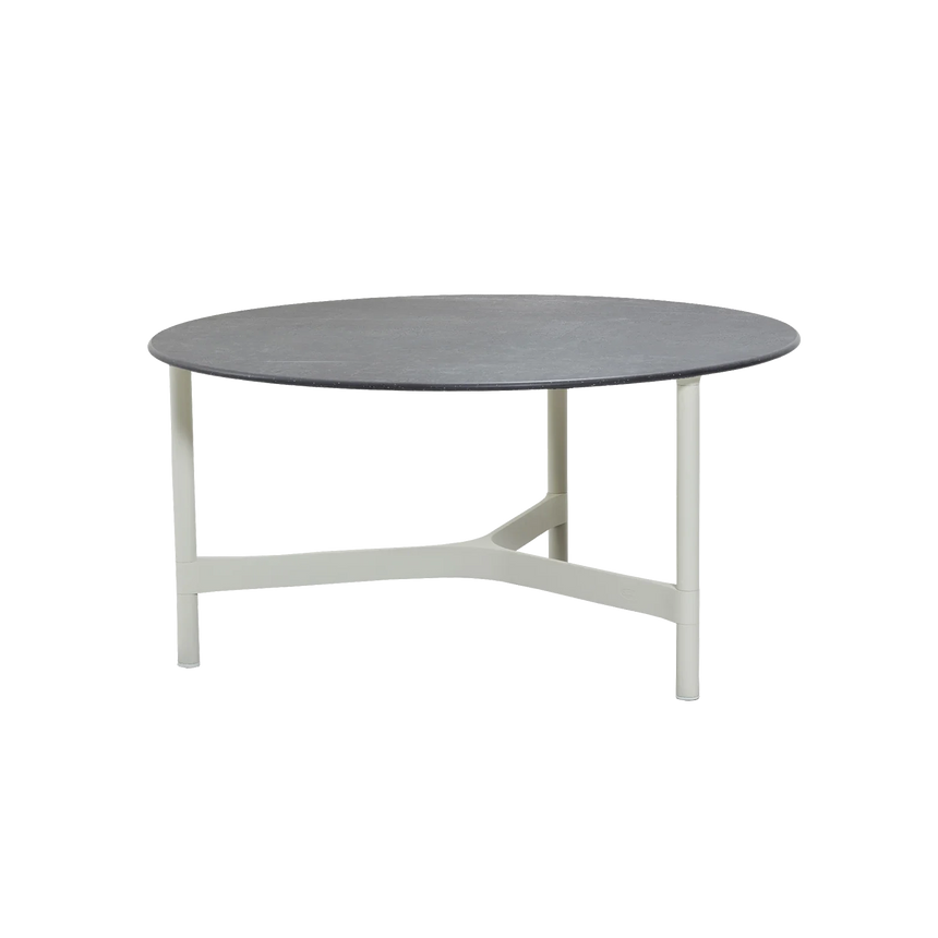 Twist kerámia kerti dohányzóasztal fém lábbal Ø90