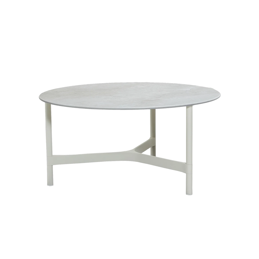 Twist kerámia kerti dohányzóasztal fém lábbal Ø90