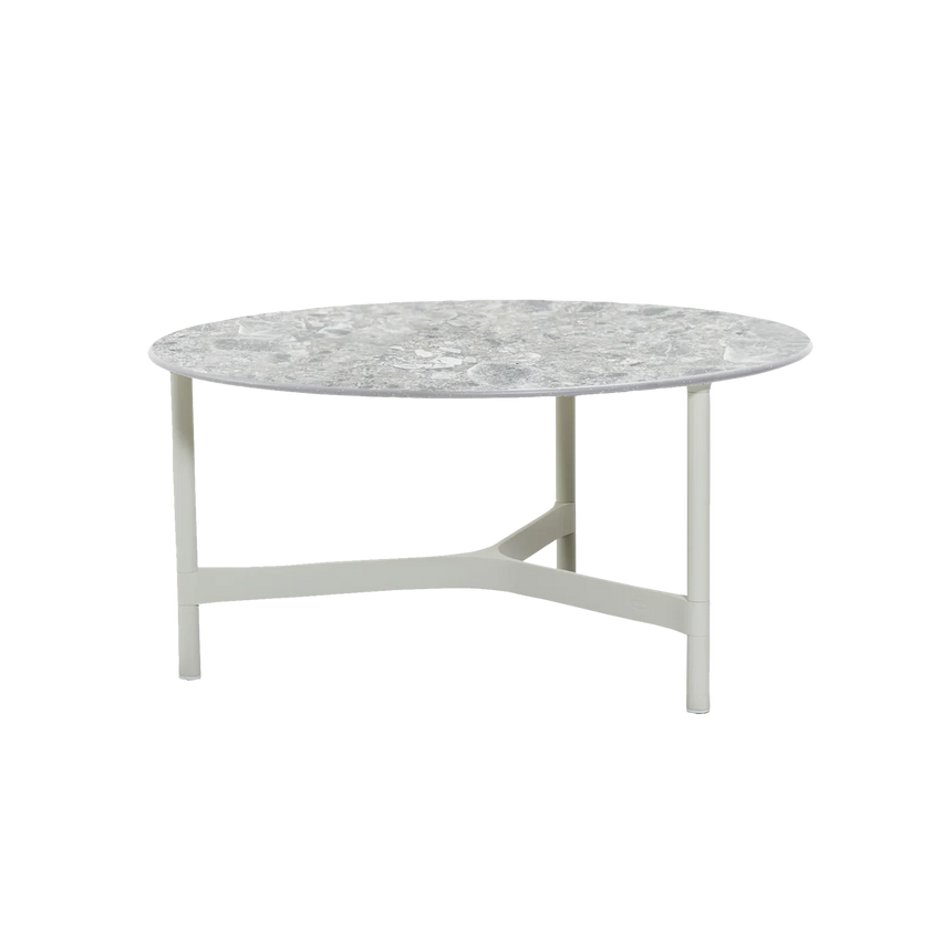 Twist kerámia kerti dohányzóasztal fém lábbal Ø90