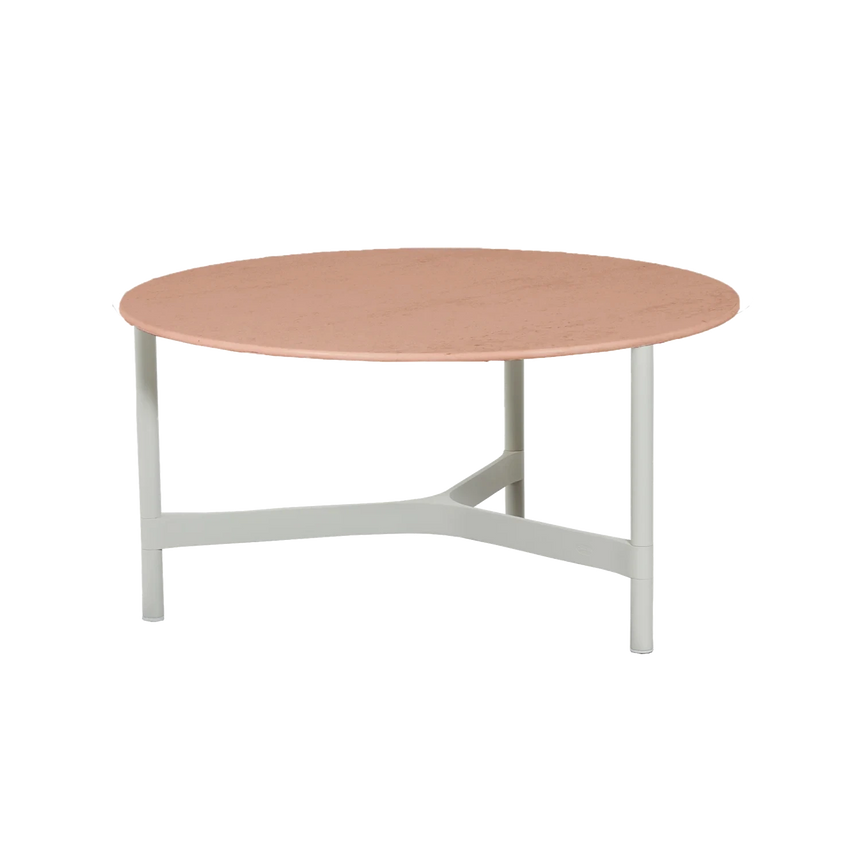 Twist kerámia kerti dohányzóasztal fém lábbal Ø90