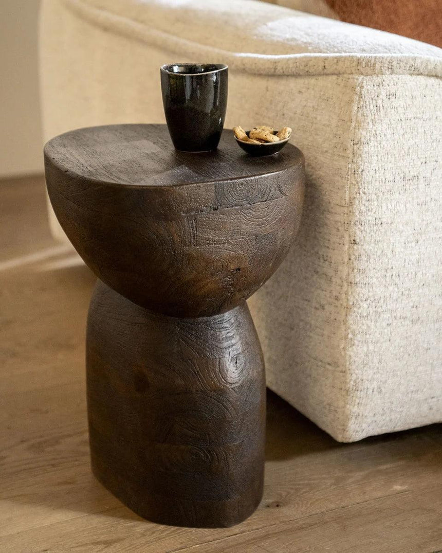 Cobble wooden side table