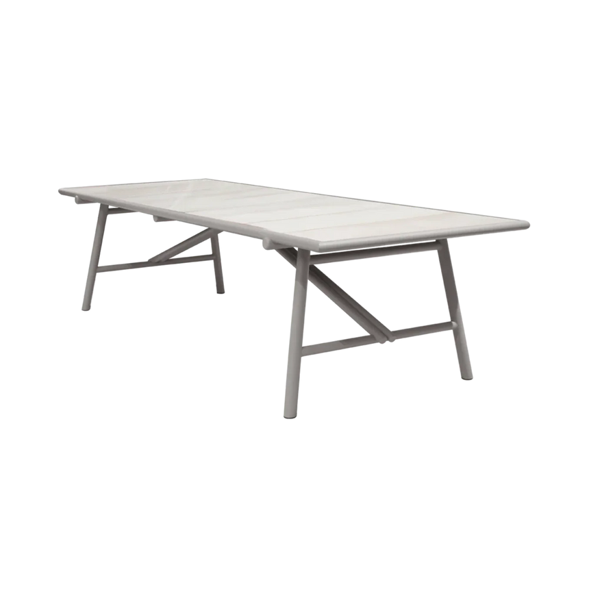 Sticks kő kerti asztal fém lábbal 280x100