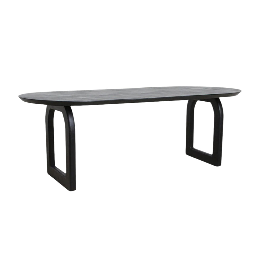 Bullnose Open wooden dining table 180x90