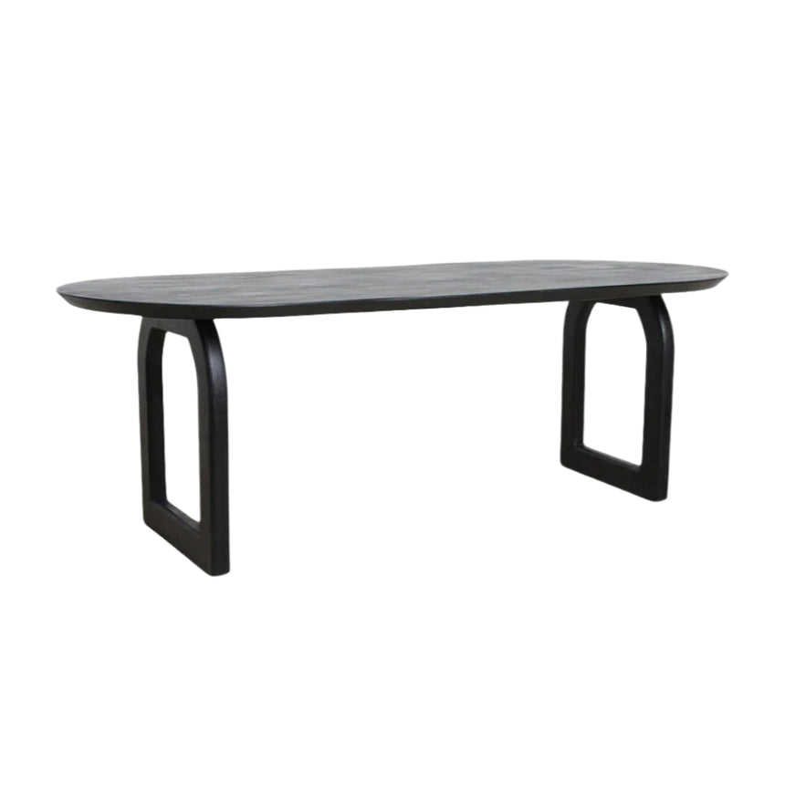 Bullnose Open wooden dining table 200x90