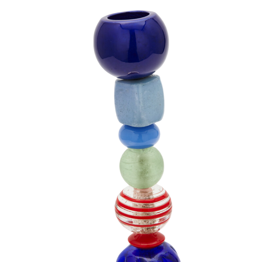 Beads metal candle holder