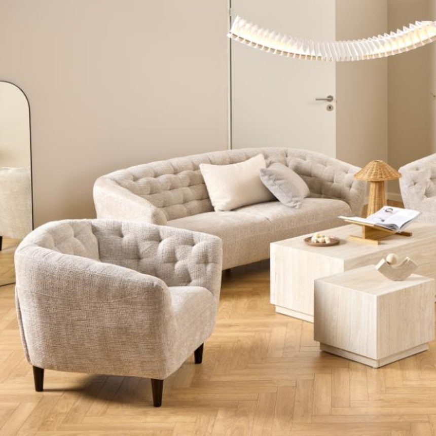Ria 2-seater velvet sofa