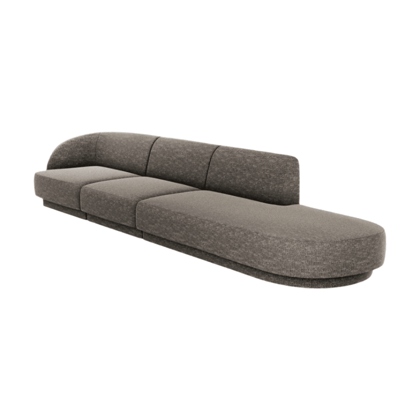 Miley 4-seater right-hand chenille sofa