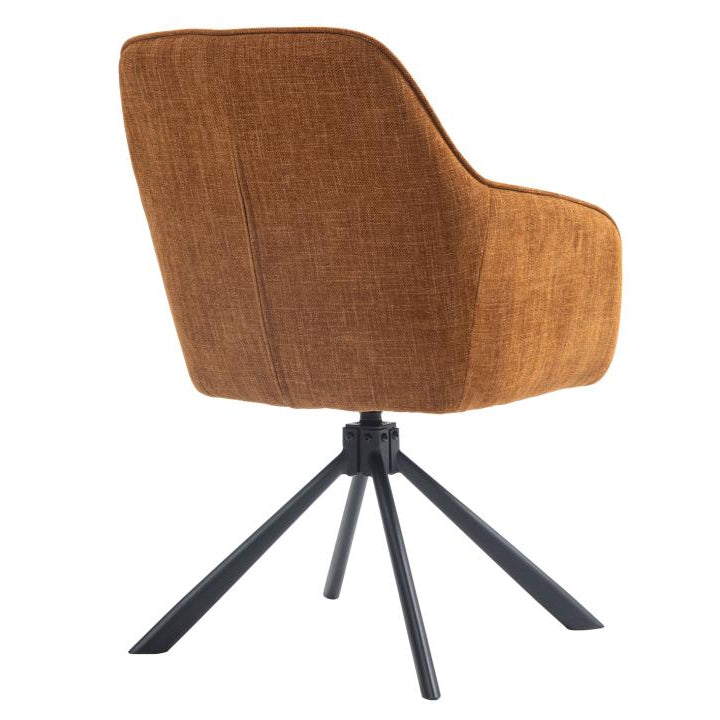 Avola fabric swivel chair with metal legs