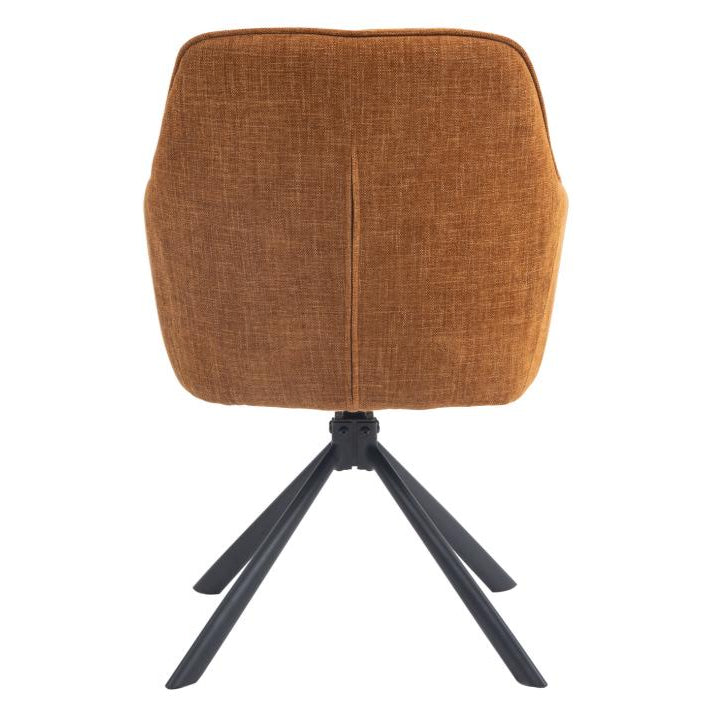 Avola fabric swivel chair with metal legs