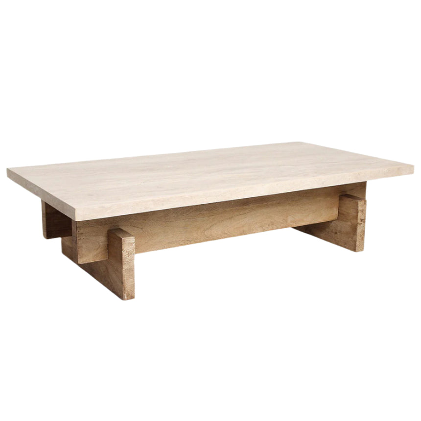 Travertin mészkő dohányzóasztal 160x80