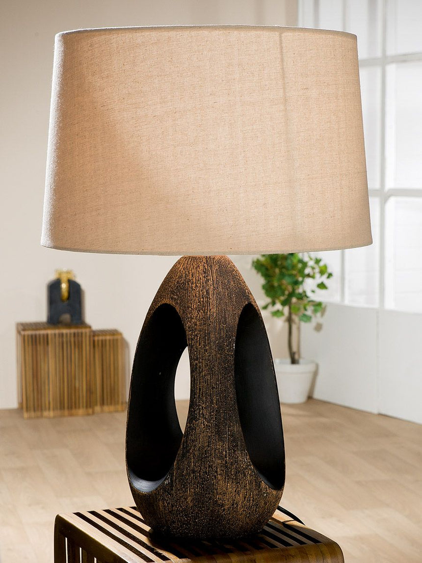 Monkey resin table lamp 34cm