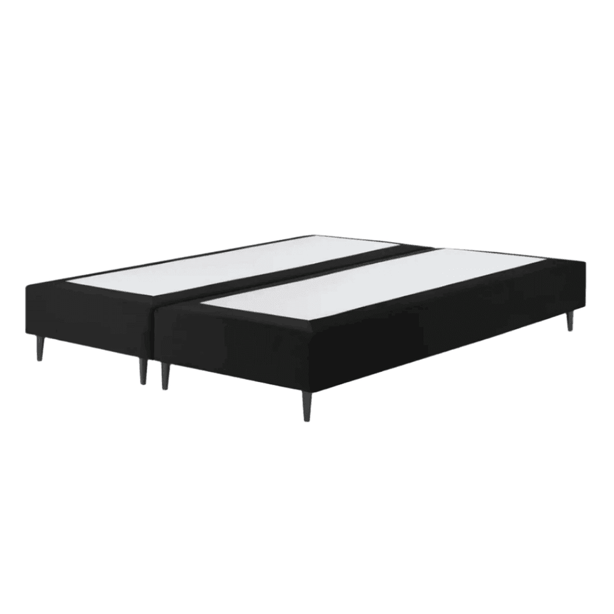 Whale bársony ágykeret 160x200 fekete lábbal