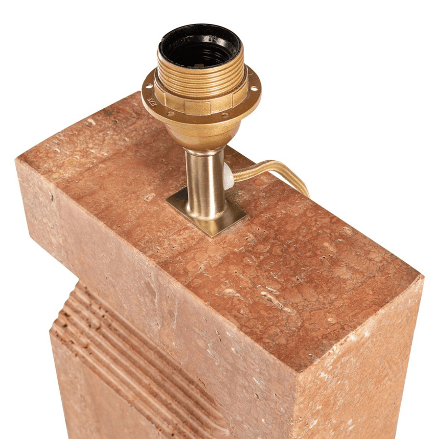 Reso Two limestone table lamp base