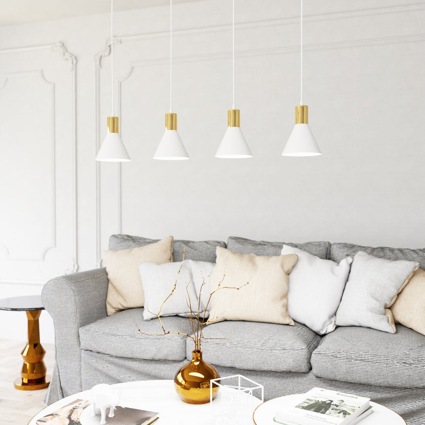 Rosa 4 fém függőlámpa