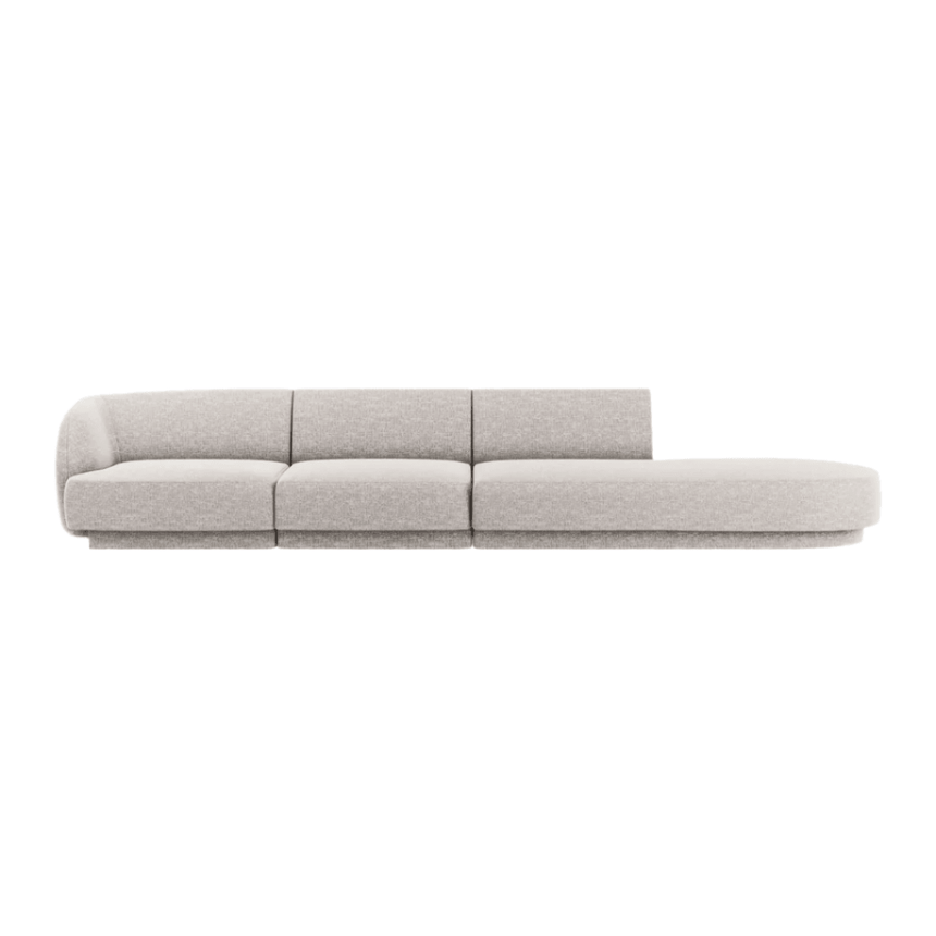 Miley 4-seater right-hand chenille sofa