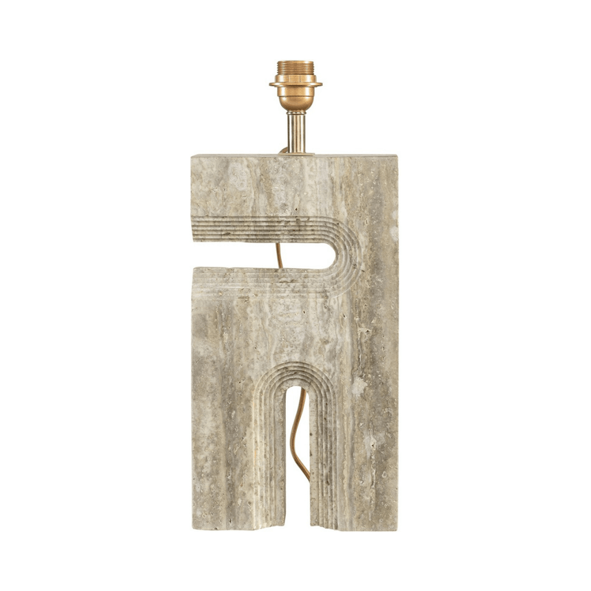 Reso Two limestone table lamp base