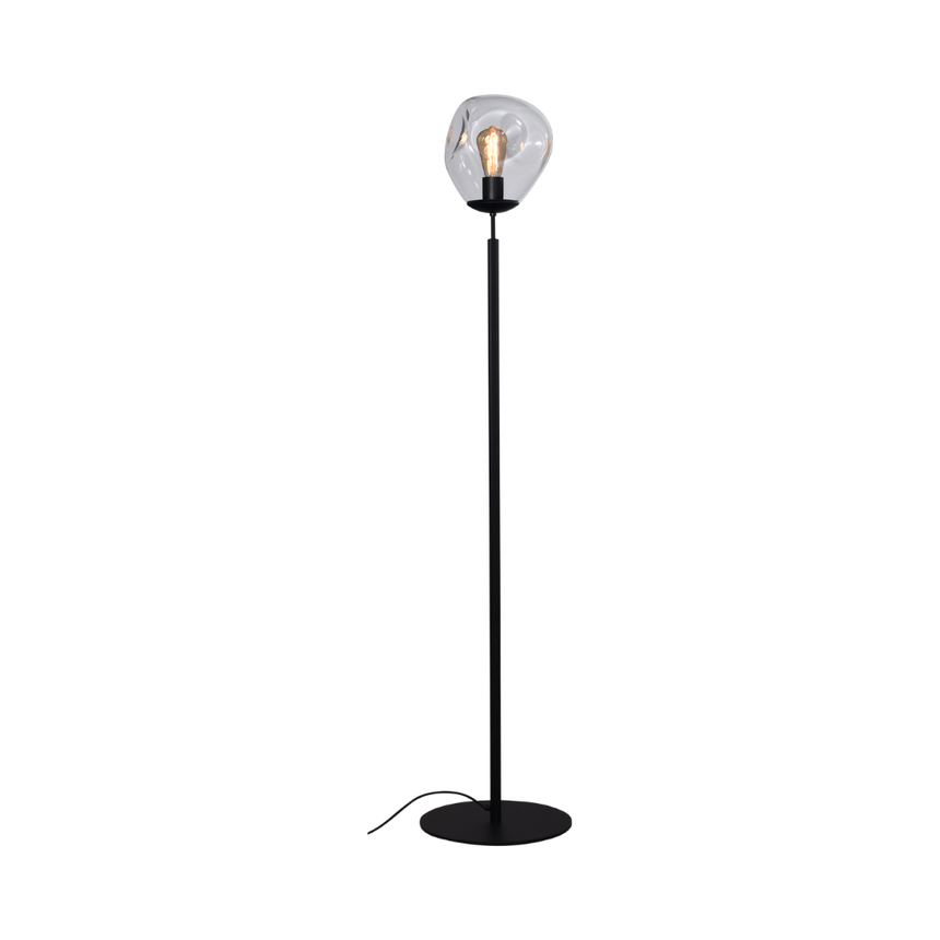 Lava 3-bulb dark gray glass pendant lamp