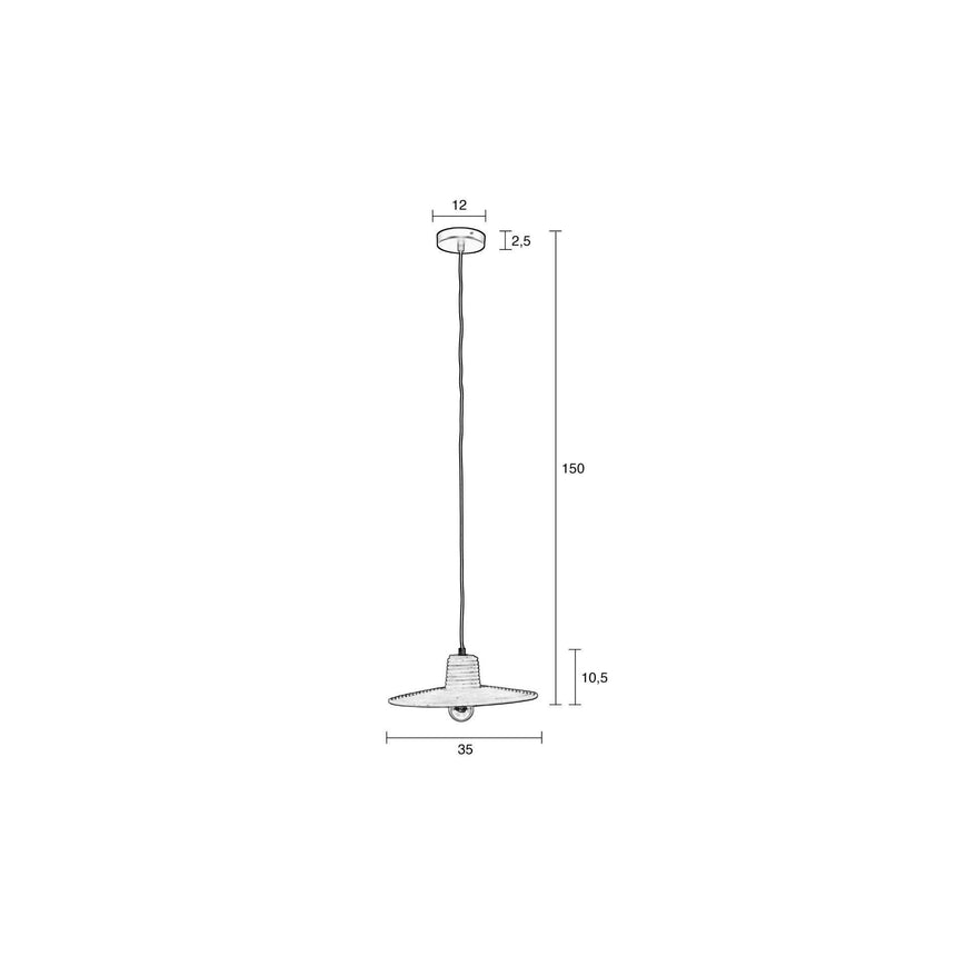 Balance rattan függőlámpa kicsi-5