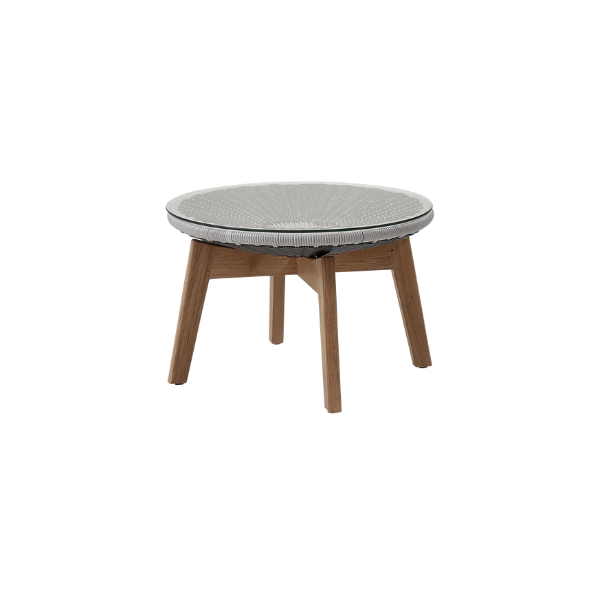 Peacock üveg kerti lerakóasztal