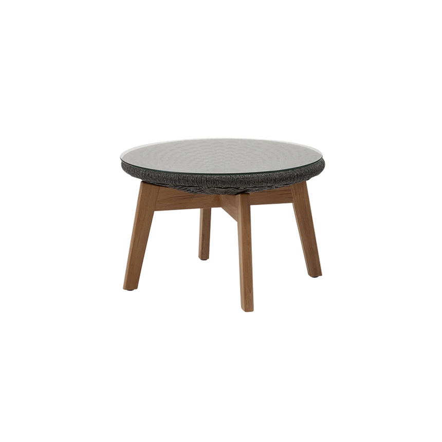 Peacock üveg kerti lerakóasztal