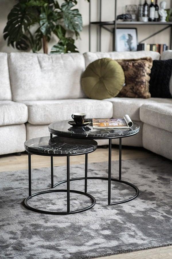 Romeo marble coffee table set