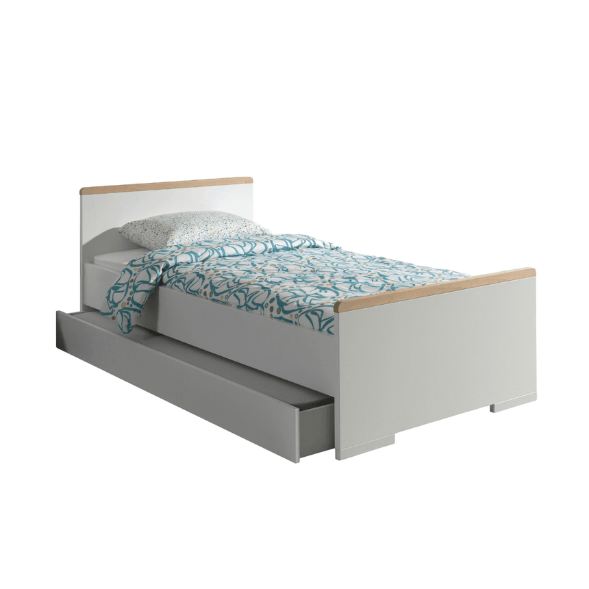 London wooden children's bed 90x200 with bed linen holder