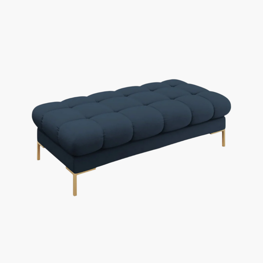 Mamaia fabric bench with gold legs
