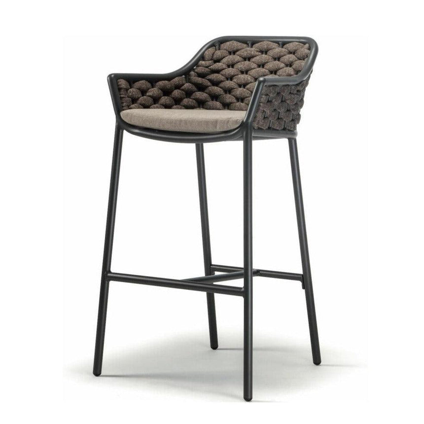 Panama fabric garden bar stool