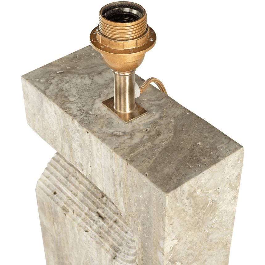 Reso Two limestone table lamp base