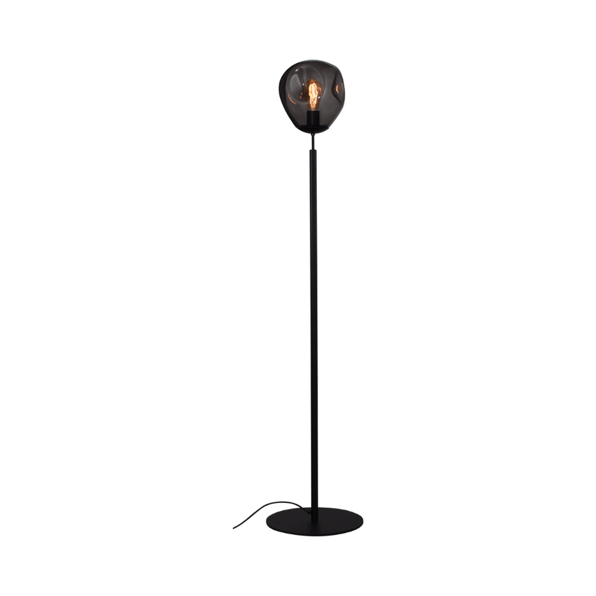Lava 3-bulb dark gray glass pendant lamp