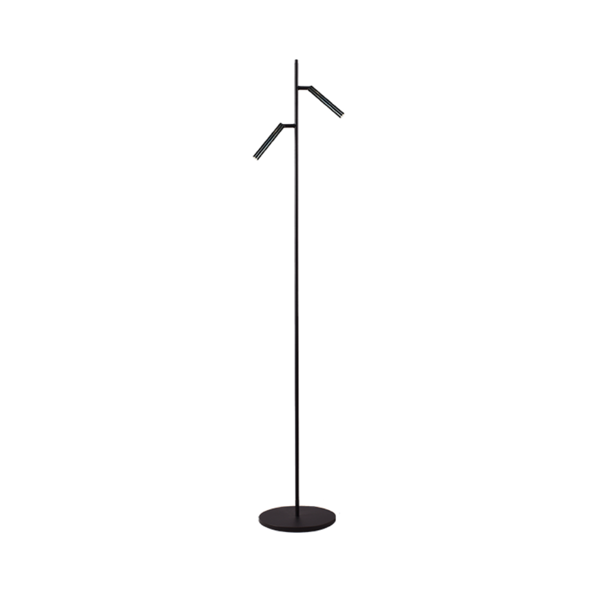 Flute 2-bulb metal floor lamp