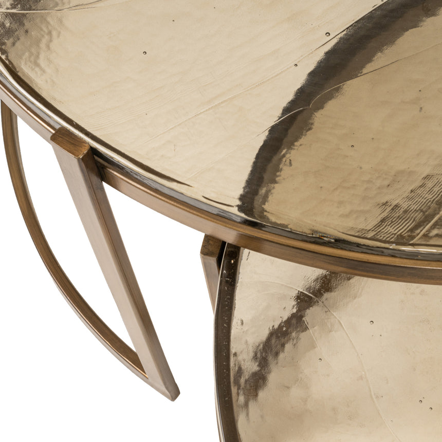 Bloomville 2-door textile leather cabinet