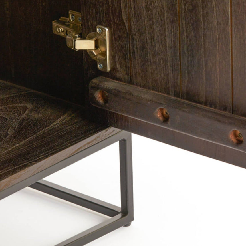 Yellow wooden dining table