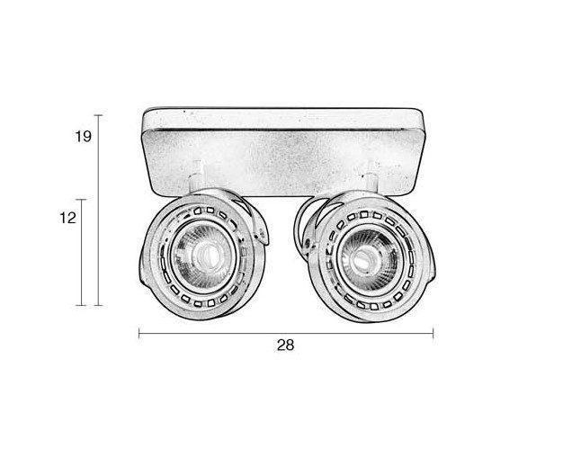 Dice fehér spotlámpa 2-es-2