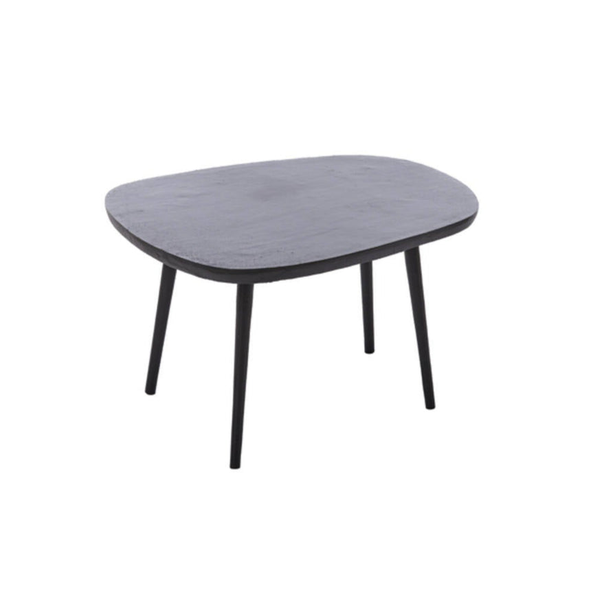 Yellow wooden dining table