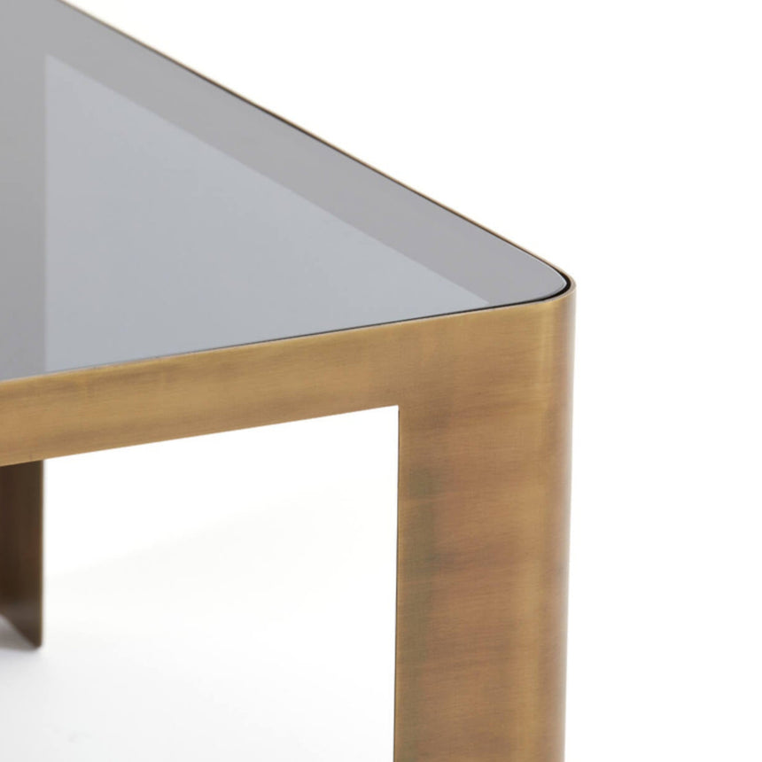 Yellow wooden dining table