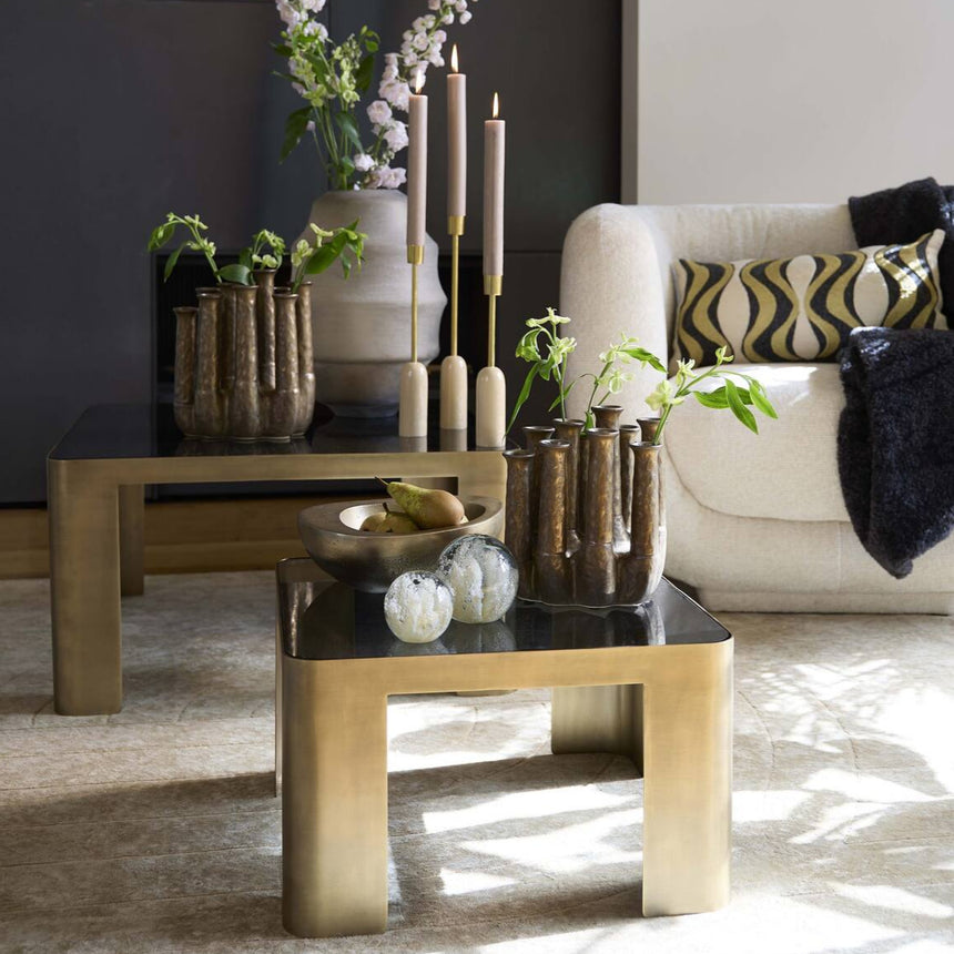 Yellow wooden dining table